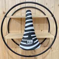 【新品】FUNサドル［ZEBRA］しまうま柄 アニマル柄 ピストバイク 自転車 パーツ