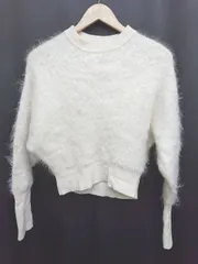 ◇ ⊇ ADAM ET ROPE' アダムエロペ クルーネック　モヘヤ 長袖 ニット　セーター サイズF アイボリー レディース P  【1410230010646】
