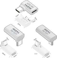 type-c l字 変換 アダプター usb-c l字 左右 曲げ3種類セット PD100W急速充電 40Gbpsデータ転送 8K@60Hz映像出力 延長 type-c l字 usb-c タイプc l字 変換 USB C コネクター スリム