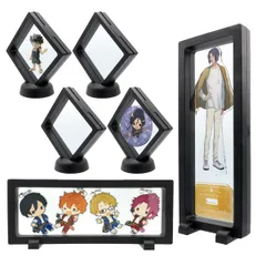 MA・SELE アクリルキーホルダー ラバーストラップ アクキー 収納 ディスプレイケース ルースケース フィルム 台座 付き 6点アソートセット 