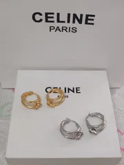 【正規品】CELINE ピアス シルバー(片耳のみ)ケース/箱あり セリーヌ ピアス トリオンフフリンジ 片耳 シルバー ユニ