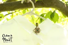 アンティーク調バッグクリップ　『すみれ』　ポリマークレイ　ブローチ