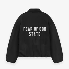 FEAR OF GOD(フィアオブゴッド) ESSENTIALS(エッセンシャルズ) ナイロン トラッカージャケット Gジャン 黒