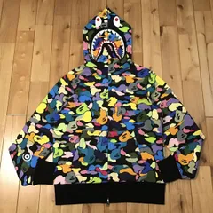 ★新品★ マルチカモ シャークパーカー Mサイズ shark full zip hoodie a bathing ape BAPE camo multi camo エイプ ベイプ 迷彩