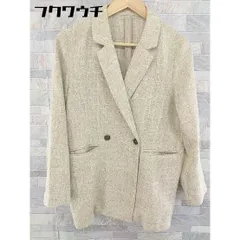 ◇ Alma Design アルマデザイン ダブル 長袖 ジャケット サイズM ベージュ ブラウン レディース 【中古】 【1103090012621】