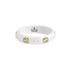 新品 グッチ GUCCI リング アイコン ホワイト 白 ゴールド