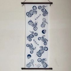 バイク柄　手ぬぐい