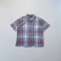 90s ラルフローレン CALDWELL オープンカラーシャツ  開襟　マドラスチェック　Polo by Ralph Lauren Open collar S/S shirt Madras XLsize T1542 B1