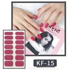 KF015 ネイルシール 貼るだけ ジェルネイル 3D時短簡単お手軽 セルフネイル マニキュア 張るだけ ウエディング 手用 夏デコシール 柄花フラワー蝶バラ星ボタニカル かわいい シンプル ブライダル シルバー ゴールド ホワイト グラデーション 単色★4