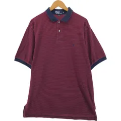 古着 ラルフローレン Ralph Lauren POLO by Ralph Lauren 半袖 ボーダー ポロシャツ メンズXL相当/eaa552192