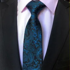 ネクタイ　結婚式　発表会　パーティー　イベント　ビジネス　成人式　卒業式　入学式　入社式　父の日　七五三祝い　クリスマスパーティー　ダンスパーティー　バーテンダー　スーツ　ワイシャツ　格安　小物　メンズネクタイ　ネイビー色　紺色　ブラック色　黒色　ペイズリー柄