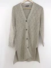 ◇ COMME CA ISM コムサイズム 長袖 ニット カーディガン サイズ7 グレージュ レディース E  【1304260028620】