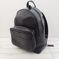 MONTBLANC M gram Black Leather Embossed Logo Backpack モンブラン バックパック ブラック エムグラム レザー