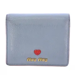 miumiu マドラス ハート柄 二つ折り財布 財布 二つ折り ハート柄 レザー ピンク（2022/07/07買取