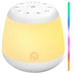 Dreamegg 授乳ライト ホワイトノイズマシン 24種癒し音 オルゴール バッテリー内蔵 寝かしつけ 赤ちゃん RGBライト 調光調色 タイマー付き USB充電式 快眠グッズ 胎内音 安眠 ネンネトレーニング 夜泣き対策 出産祝い プレゼント D16Max