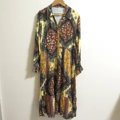 美品 GRACE CONTINENTAL グレースコンチネンタル スカーフプリント シャツドレス ワンピース サイズ38 マルチカラー レディース 古着 中古 USED