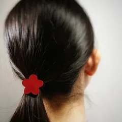 革のヘアゴム　はな　全4色