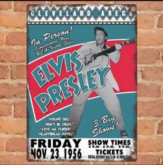 ブリキ看板/ELVIS PRESLEY 1956 コンサートポスター