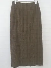 ◇ NATURAL BEAUTY BASIC チェック ロング タイト スカート サイズXS オレンジ ブラウン系 レディース P  【中古】 【1210050008546】