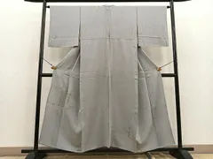 訪問着　スワトウ刺繍　風景模様　舟　八橋　遠山　流水　着物　103 d 訪問着 スワトウ刺繍 風景模様 舟 八橋 遠山 流水 着物 103 d