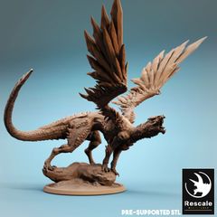 Rescale Miniatures | Steel Dragon Young 32mm | 3Dプリント ミニチュア TRPG ドラゴン