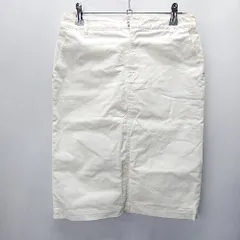 ◇ INDIVI 膝上丈 タイト スカート サイズ38 ホワイト レディース E  【1407020052825】