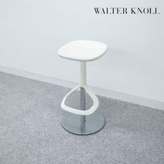 【中古品】Walter Knoll ウォルターノル Lox Barstool ロックス バースツール カウンター チェア スウィベル レザー ホワイト ピアソン・ロイド 定価29万【4】