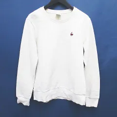 ルコックスポルティフ le coq sportif 長袖 トレーナー スウェット L 白系 オフホワイト アイボリー ロゴ 刺繍 リブ 綿 コットンのサムネイル