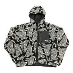 STUSSY Paisley Full Zip Fleece Jacket ペイズリー フルジップ ボア フリース ジャケット パーカー フーディー ステューシー Mのサムネイル