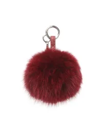 FENDI - ■新品同様■ FENDI フェンディ ファー イニシャル ポンポンチャーム キーホルダー バッグチャーム レッド系 AU7641 □新品同様□ FENDI フェンディ ファー イニシャル ポンポン