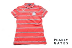 【4月末限定セール】【中古】パーリーゲイツ pearly gates レディースボーダー半袖ポロシャツ 1