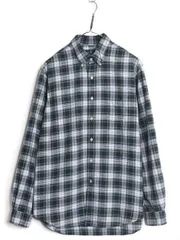 【お得なクーポン配布中!】 ラルフローレン チェック オックスフォード 3点留め 長袖 ボタンダウン シャツ メンズ L / 古着 ポロ コットン 長袖シャツ ワンポイント BD