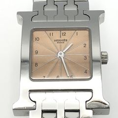 【中古】HERMES Hウォッチ 腕時計 HH1.210 シルバー ピンク エルメス[10]