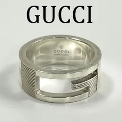 GUCCI　グッチ　ブランデッドG　リング　925　シルバー　11号相当