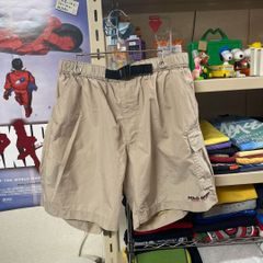 良品 POLO SPORT ポロスポーツ POLO RALPH LAUREN ポロラルフローレン  サーフ ショーツ パンツ ベージュ ナイロン 使い回し◎ サイズM 古着MIX アメカジ