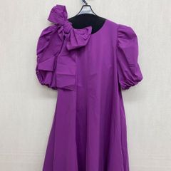 美品 グレースコンチネンタル トリアセタフタラップドレス パープル