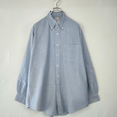 80s ブルックスブラザーズ オックスフォードシャツ アメリカ製 ボタンダウン XL ブルーBROOKS BROTHERS