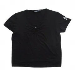 マリナ リナルディ MARINA SPORT MARINA RINALDI ギャザー Tシャツ ビジュー リボン 半袖 カットソー M ブラック ur220 【中古】のサムネイル