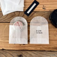 511・E-270 USA グラシン封筒　正方形S　20枚　5×5cm　封筒　グラシン　紙もの　紙袋　ジャンク　ジャーナル　雑記帳　ラッピング　袋　切手保存　種子保存　保存袋　グラシン袋