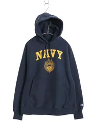 【お得なクーポン配布中!】 00s チャンピオン リバースウィーブ US NAVY プリント スウェット フード パーカー メンズ S / オールド トレーナー プルオーバー 軍物 USN