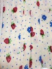 ハンドメイド＊バイアス25＊白地にいちごとお花
