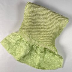 帯揚げ　薄黄緑　正絹　絞り　汚れあり　使用可