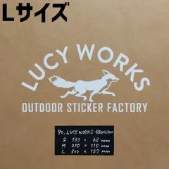 LUCYWORKS狐sticker Lサイズ★キャンプ アウトドア ステッカーのサムネイル