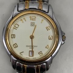 美品 稼働⭐️GIVENCHY 腕時計 スクエア コンビ シルバー ゴールド 