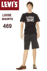 LEVI'S 469 39434-0003 BLACK 大きいサイズ 36 38 あります LOOSE SHORTS HALF PANTS JEANS リーバイス ルーズ ハーフパンツ ブラック ヴィンテージウォッシュ ルーズ リーバイス 569 後継モデル