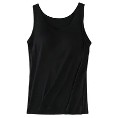 ブラトップ タンクトップ キャミソール カップ付き インナー 肌着 パッド 大きいサイズ オールシーズン ホールド ストレッチ さらさら 黒 白 赤 茶 紫 紺 rr4