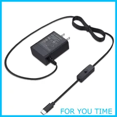 【特価商品】Miuzei Raspberry Pi 4 電源、USB-C（Type C）ケーブル 5.1V 3A 充電器コードスイッチ付き ACアダプタ、互換性ありRaspberry RPi 4 Model B 1GB / 2GB / 4GB / 8GB バー