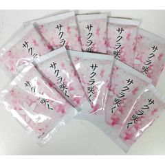 【10包セット】薬用入浴剤WAKU BATH桜の香り「サクラ咲く」モモ葉エキス配合（保湿成分）医薬部外品、日本製
