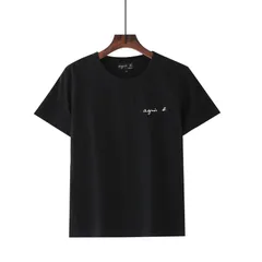 agnes b. アニエスベー レディース メンズ　Tシャツ ブラック　小さいロゴ