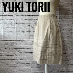 アイボリー フレアスカート ゴム入り　YUKI TORII 日本製 アイボリー フレアスカート ゴム入り YUKI TORII 日本製